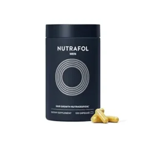 Nutrafol Men's Hair Growth Supplements, Clinically Tested for Visibly Thicker Hair and Scalp Coverage, Dermatologist Recommended - Plastic