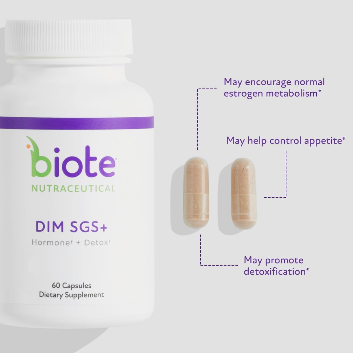 bioTE Nutraceuticals - DIM SGS + - Hormone + Detox (60 Capsules) - Image 8