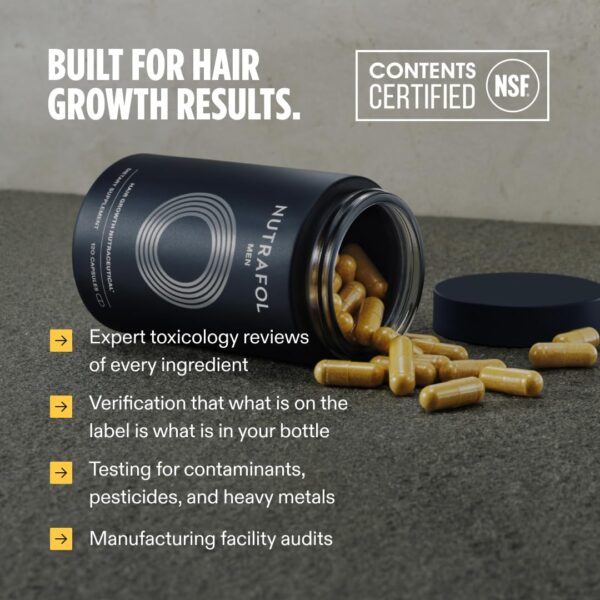 Nutrafol Men's Hair Growth Supplements, Clinically Tested for Visibly Thicker Hair and Scalp Coverage, Dermatologist Recommended - Plastic - Image 10
