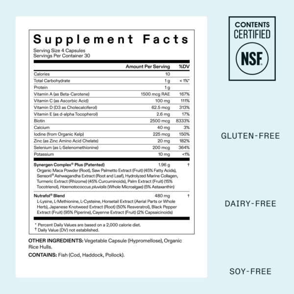 Nutrafol Women's Balance 120 Capsules  - Blue Plastic - Image 6
