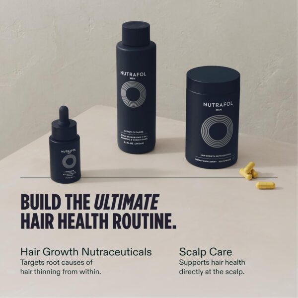 Nutrafol Men's Hair Growth Supplements, Clinically Tested for Visibly Thicker Hair and Scalp Coverage, Dermatologist Recommended - Plastic - Image 9