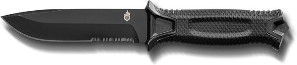 NEW GERBER STRONGARM Fixed Blade Serrated Knife - Black GR5306