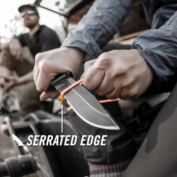 NEW GERBER STRONGARM Fixed Blade Serrated Knife - Black GR5306 - Image 4