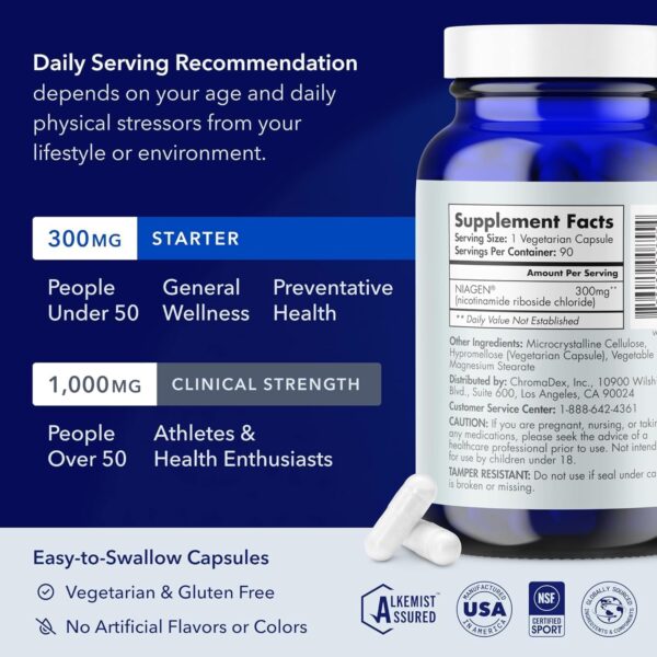 New TRU NIAGEN 300mg NAD+ Supplement - 90 Servings, Anti-Aging & Energy Support - Image 7