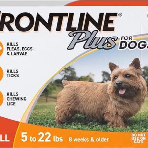Frontline Plus Flea and Tick Treatment for Small Dogs 5-22 LBs 6 Doses