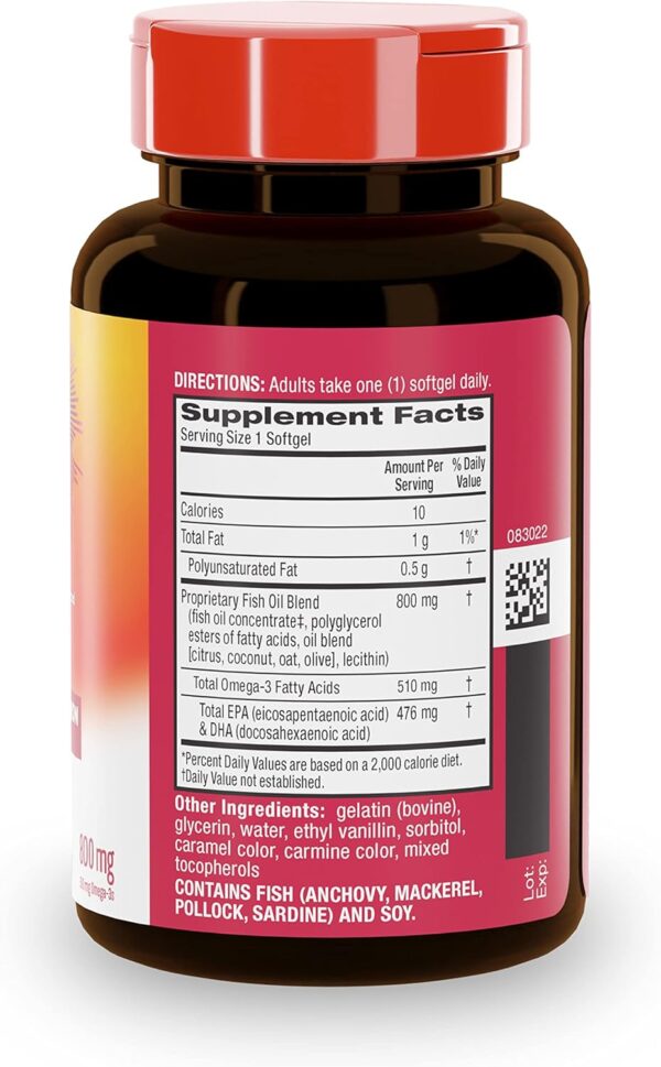 MegaRed 6X Advanced Absorption Omega 3 Fish Oil Supp. 500mg 80 Softgels - Image 22