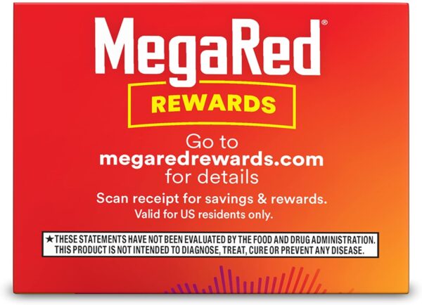 MegaRed 6X Advanced Absorption Omega 3 Fish Oil Supp. 500mg 80 Softgels - Image 17
