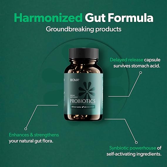 Bioma Probiotics for Digestive Health 3 In 1 Gut Health Probiotic 60 Caps - Image 4