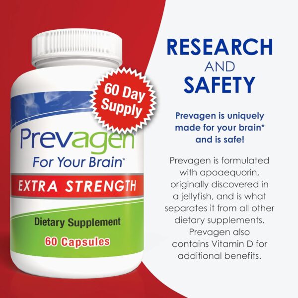 Prevagen Extra Strength Brain & Memory Health Capsules, Apoaequorin 20 mg, 60 Ct - Image 6