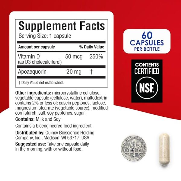 Prevagen Extra Strength Brain & Memory Health Capsules, Apoaequorin 20 mg, 60 Ct - Image 3