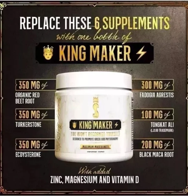 Top Shelf Grind King Maker, 120 capsules, 13-in-1 Anabolic Supplement for Men - Image 2