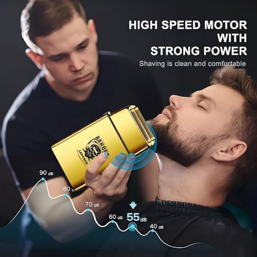 Hair Clippers for Men Professional-Rechargeable 3 Piece Barber Hair Cutting Kit LED Display Men's Grooming Kit - Image 8