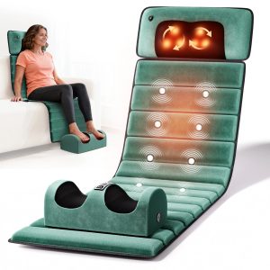 Full Body Massage Mat with Heat, Tissue Pain Relief,10 Vibrating Motors and 9 Speed Settings Relax