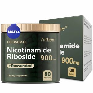 NAD+Supplement - Liposomal Nicotinamide Nucleoside 900mg + Resveratrol - Anti-aging, 80 Capsules