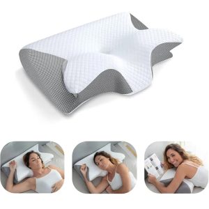 Cervical Pillow Contour Orthopedic for Neck Pain Relief,Orthopedic Ergonomically Memory Foam Bed Pillow