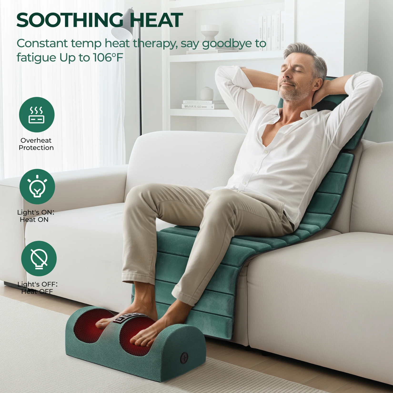 Full Body Massage Mat with Heat, Tissue Pain Relief,10 Vibrating Motors and 9 Speed Settings Relax - Image 2