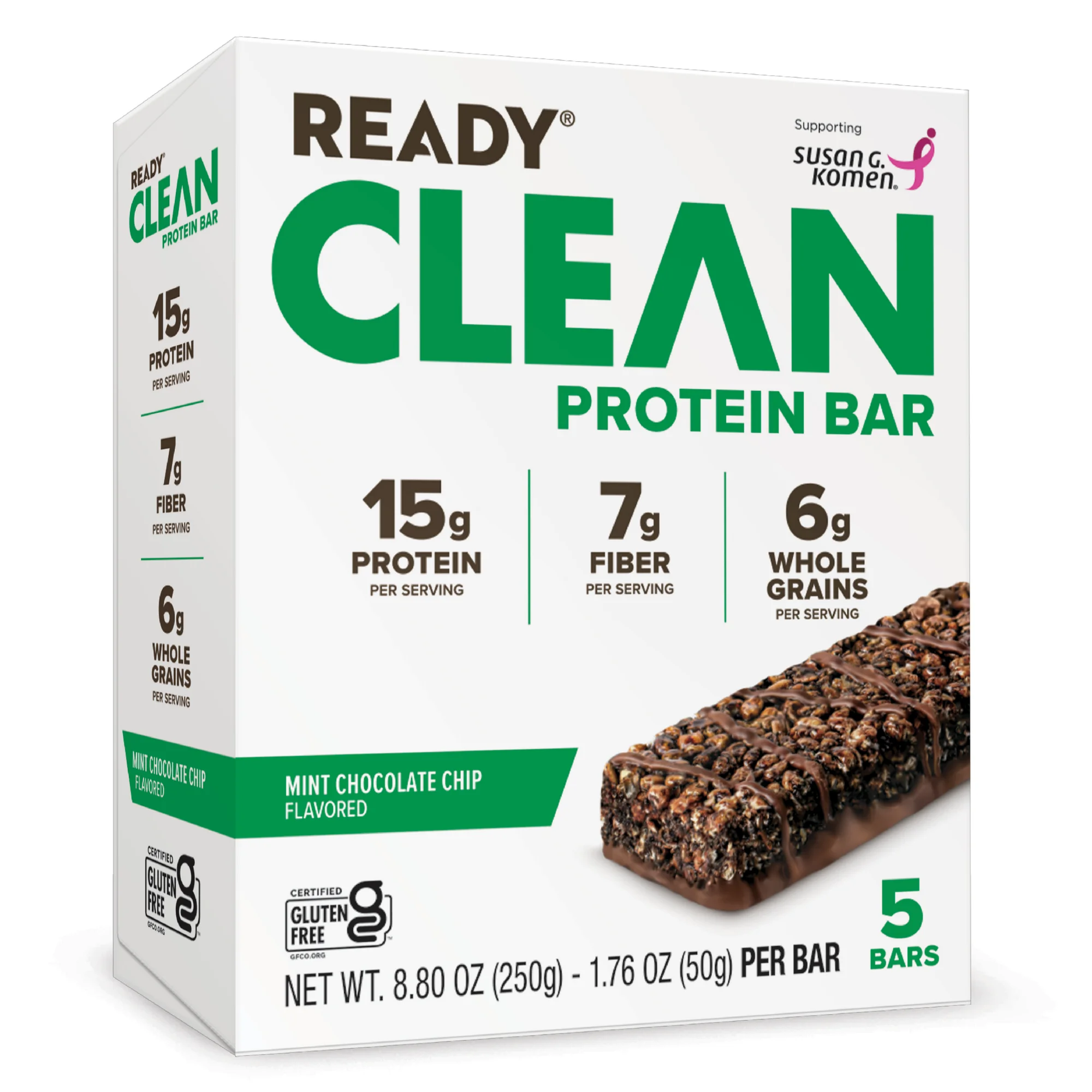 Ready® Protein Bar, Mint Chocolate Chip 5 Count Bars - Image 3