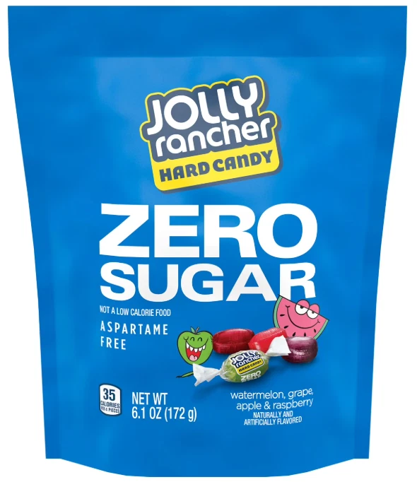 Jolly Rancher Zero Sugar Assorted Fruit Flavored Hard Candy, Bag 6.1 oz
