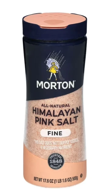 Morton All-Natural Fine Himalayan Pink Salt, 17.6 oz