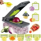 Manual Vegetable Fruit Chopper Cutter Food Processor Cutter Slicer Kitchen...