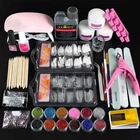 Acrylic Nail Kit for Beginners Nail Powder Liquid Set UV Light Nail Salon