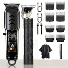 Hair Clipper Kit 2pcs, USB rechargeable cordless beard trimmer and edger barber hair clipper set
