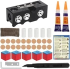 Pool Cue Tips Replacement Kit: 11 In1 Billiards Pool Cue Tip Repair Shaper Tool with 20pcs