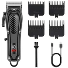 Professional Barber Electric Hair clipper LED display screen UBS charging Trimmer